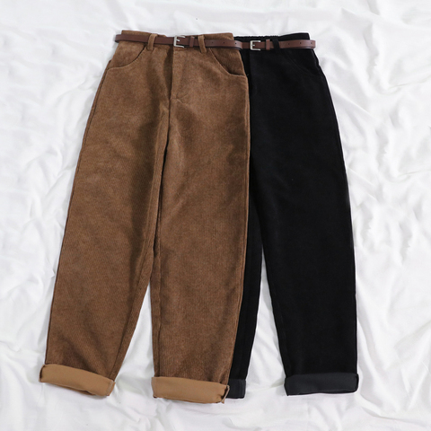 Brown Corduroy Pants Women Wide Leg  Goes Brown Corduroy Pants - Fashion  High Waist - Aliexpress