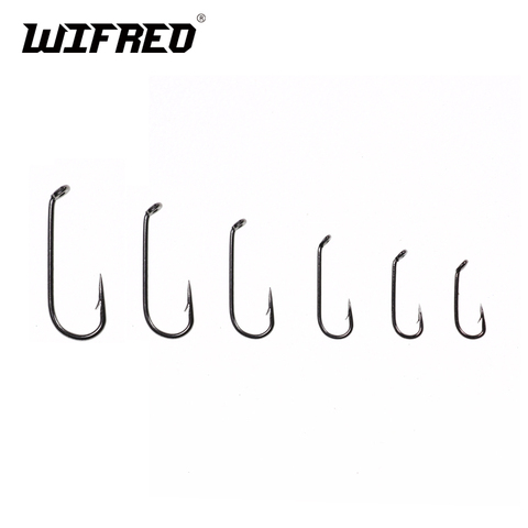 Wifreo 50PCS 2X Long Shank Standard Wire Dry Fly Tying Hook Caddis Blue Dun Nymph Fly Fish Hook ► Photo 1/6