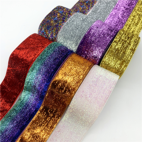 3yards/Lot 38mm Glitter Velvet Ribbon Handmade Wedding Party Decoration Ribbon For Gift Wrapping DIY Hair Sewing Fabric ► Photo 1/6