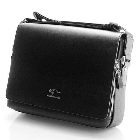 Men's Luxury Brand Kangaroo Briefcase Business office Shoulder Bag Computer Laptop bag PU Leather Messenger Bag Solid Travel Bag ► Photo 1/6