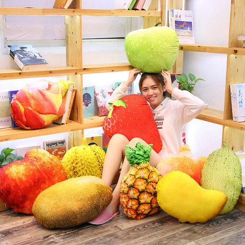 3D Simulation Fruit Vegetable Plush Toy Pillow Creative Cute Strawberry Potato Cushion Children Christmas Birthday Funny Gift ► Photo 1/6