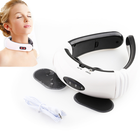 Electric Neck massage instrument cervical Spine treatment Relax electromagnetic shock pulse cervical physiotherapy Massager ► Photo 1/6