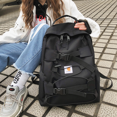 2022 Korea new ins Harajuku Japanese simple large-capacity backpack female fashion solid color zipper casual female backpack ► Photo 1/6