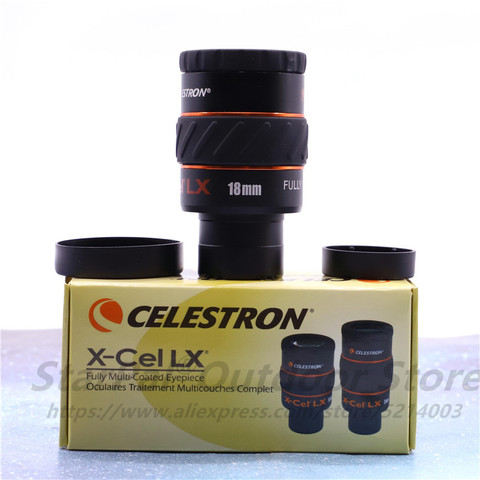 Celestron X-CEL LX 2.3/5/7/9/12/18/25mm 2X/3X ocular 60 grados telescopio gran angular nebulosa ocular planetario 1,25