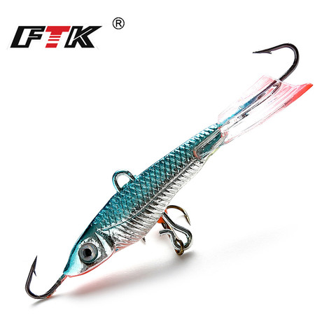 FTK Winter Ice Fishing Lure 3D Eyes 7.1cm/12g Colorful Winter Bait Balancer Hard Lure Lead Jigging Bass Pike Wobbler Bait ► Photo 1/6