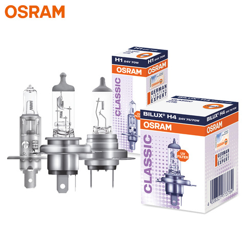 OSRAM H1 H4 H3 H7 24V Standard Truck Lamp Light Original Headlight 3200K Fog Lamp 70W Halogen Bulb for truck OEM Quality (1pc) ► Photo 1/4