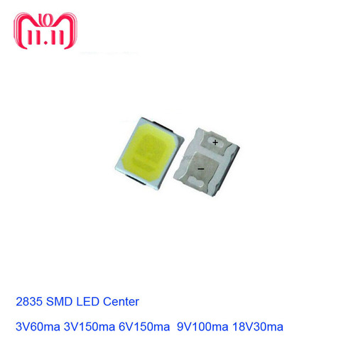 100pcs SMD LED 2835 White Chip 1W 3V 6V 9V 18V 36V  Ultra Bright SMT Surface Mount PCB Light Emitting Diode Lamp ► Photo 1/4