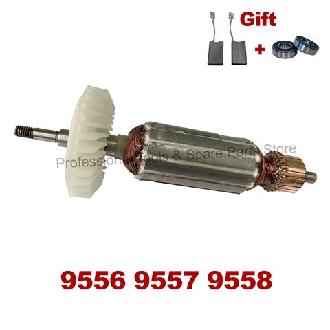 AC220V-240V Armature Rotor Anchor replacement for MAKITA Angle Grinder 9556 9557 9558 9556NB 9556HN 9557NB 9557HN 9558NB 9558HN ► Photo 1/6