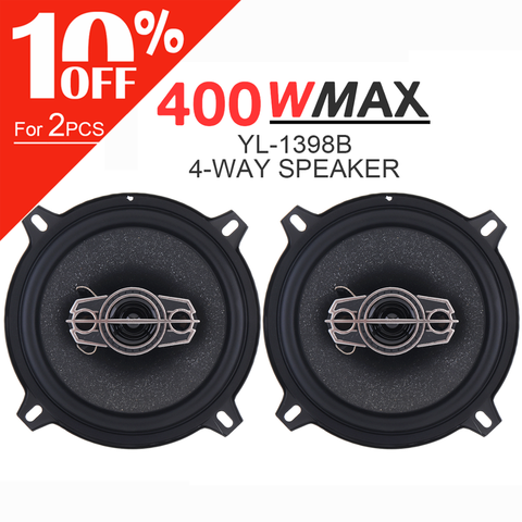 2pcs 5 Inch 400W 4 Way Car Coaxial Speaker Auto Music Stereo Full Range Frequency Hifi  Loudspeaker Non-destructive for Cars ► Photo 1/6