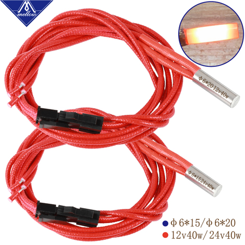 Mellow 3D Printer 6*15/20/30MM 12V/24V 40W Replace Heater Cartridge For Sidewinder X1 SW-1 Ender 3 J-Head HOTEND Volcano MK8 MK9 ► Photo 1/6