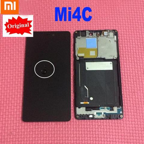 100% Original New Tested Working LCD Display Touch Screen Digitizer Assembly with Frame For Xiaomi Mi4c Mi 4c M4c Sensor parts ► Photo 1/2