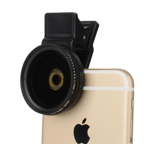 ZOMEI 37mm Cell Phone Camera Lens Professional ND Circular Polarizer Filter ND2-ND400 For IPhone Plus Xiaomi Samsung With Clip ► Photo 1/5