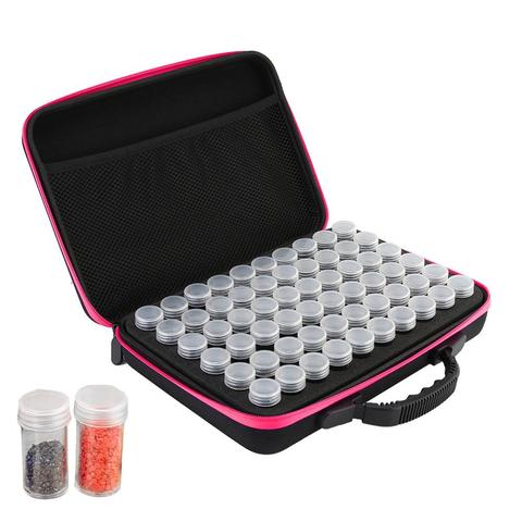 New Diamond Painting Accessories Carry Case Container Storage Box 60 Bottles diamant painting Hand Bag Tools Dropship ► Photo 1/6