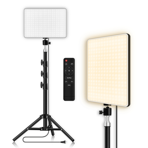 LED Selfie Lighting Panel With Remote Control Video Lamp 3200k-6000k Photo Studio Photography Lighting With Tripod For Live ► Photo 1/6