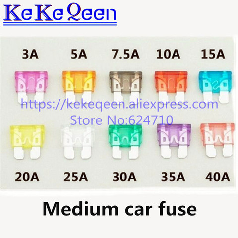 10PCS Medium Auto Car Fuse middle size High Quality Standard Car Fuse Blade 3A/5A/7.5A/10A/15A/20A/25A/30A/35A/40A ► Photo 1/6