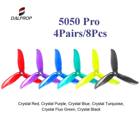 12Pairs 24PCS Upgraded DALPROP CYCLONE T5050C PRO 5050 5x5x3 3-blade POPO Propeller CW CCW for RC Drone FPV Racing ► Photo 1/4