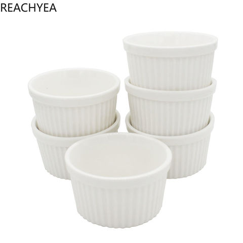 4oz/120ml Ceramic Ramekins Porcelain Souffle Cup Pack of 6 ► Photo 1/4