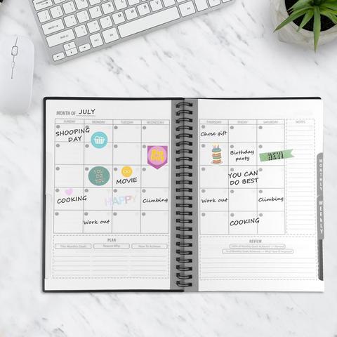 A5 size Erasable Notebook Reusable Smart Notebook Cloud Storage Flash Storage Reusable Planner Weekly Monthly Yearly & DAY DATE ► Photo 1/6