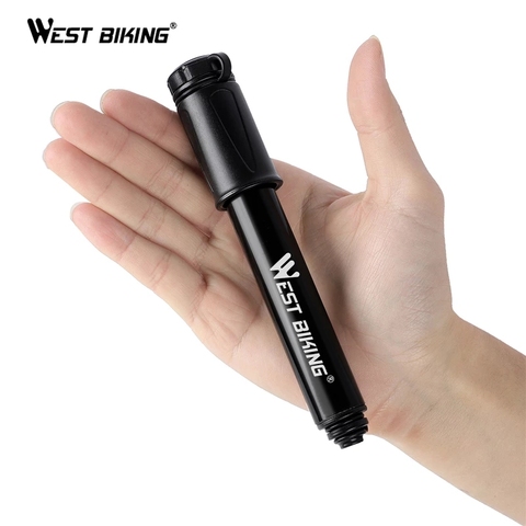 WEST BIKING 100Psi Mini Bike Pump Aluminum Alloy Bicycle Hand Air Pump Tire Inflator Schrader Presta Valve MTB Road Cycling Pump ► Photo 1/6