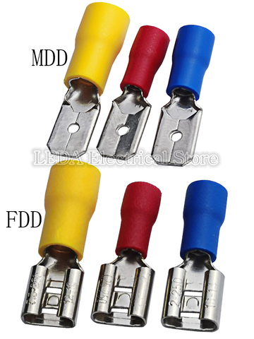 10pcs Female+Male FDD MDD Female male Insulated Electrical Crimp Terminal for 1.5-2.5mm2 Cable Wire Connector ► Photo 1/6