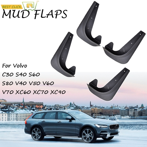 Mud Flaps Mudflaps Splash Guards Mudguards For Volvo C30 S40 S60 S70 S80 V40 V50 V60 V70 AWD Cross Country XC60 XC70 XC90 ► Photo 1/6