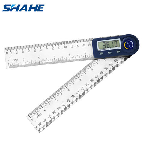 Shahe 0-200 mm 7'' Digital Protractor Angle Ruler Electron Goniometer Protractor Inclinometer Angle  Meter Measuring Tools ► Photo 1/6