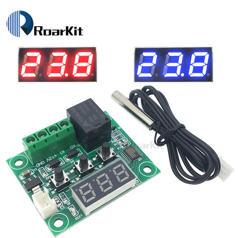 W1209 Red and Blue DC 12V heat cool temp thermostat temperature control switch thermometer thermo controller ► Photo 1/6