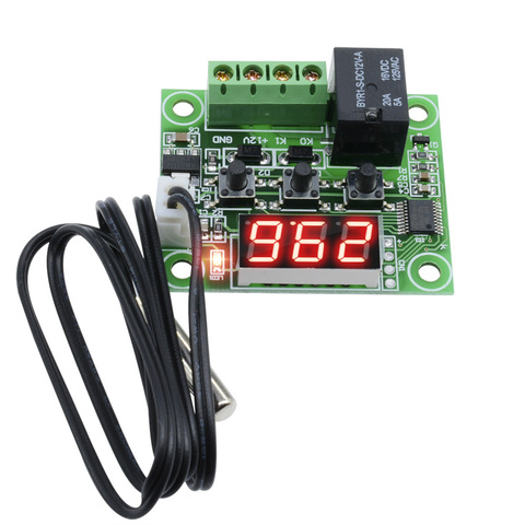 DC 12V W1209 LED Digital Thermostat Temperature Control Thermometer Thermo Controller Switch Module Waterproof NTC Sensor Board ► Photo 1/6