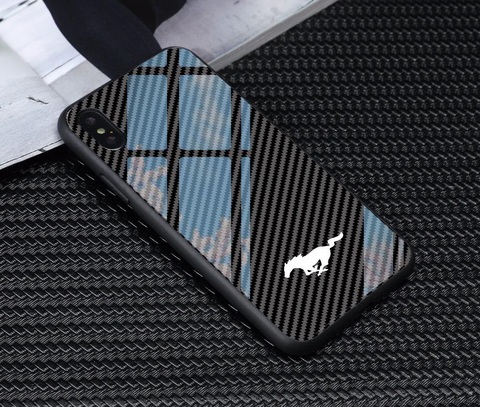 TPU Glass ford horse phone case for apple iphone 12 mini 11 12 pro max X XR XS MAX samsung galaxy s8 s9 s10 E s20 plus note 8 9 ► Photo 1/6