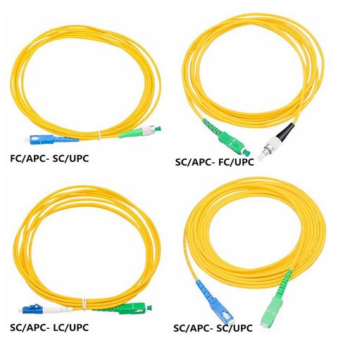 SC/APC to SC FC/LC/ST UPC single mode single core 3 M 5 M 10 m 20m 30m fiber jumper tail ► Photo 1/6