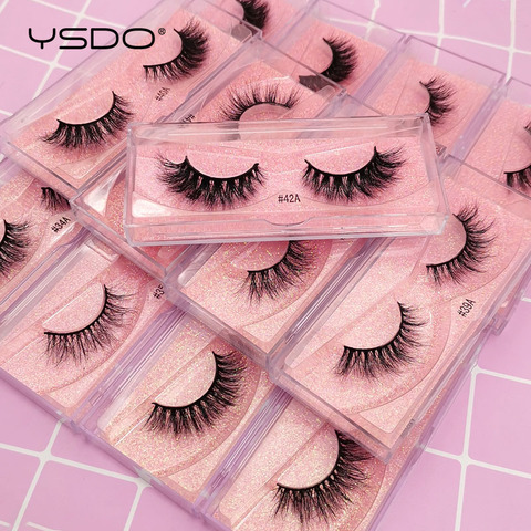 YSDO 1 Pair 3D Mink Eyelashes Fluffy Dramatic Eyelashes Makeup Wispy Mink Lashes Natural Long False Eyelashes Thick Fake Lashes ► Photo 1/6