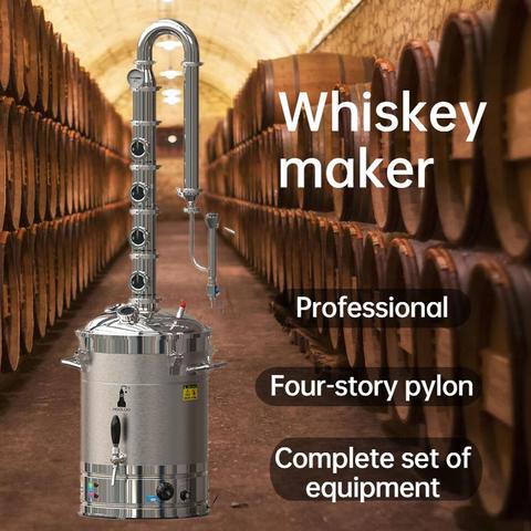 HOOLOO Household Moonshine Distillation Machine Stainless Steel Copper Bubble Plates Vodka Brewer Distiller ► Photo 1/6