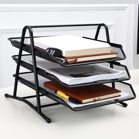 2022 Office A4 Paper Organizer Document File Letter Book Brochure Filling Tray Rack Shelf Carrier Metal Wire Mesh Storage Holder ► Photo 1/6