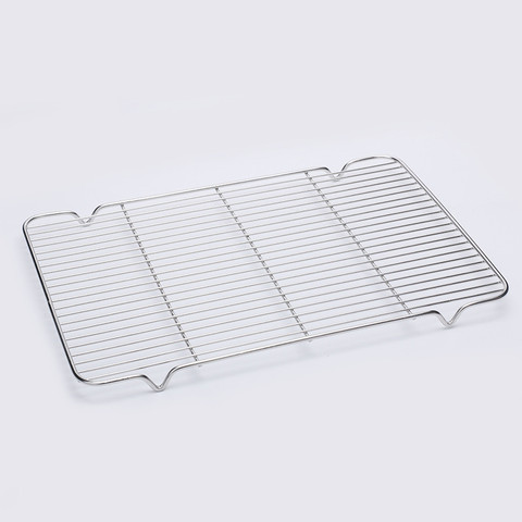 stainless steel BBQ Grill Meshes Oven Net Wire Steaming Kebab Barbecue Mesh Rack Kitchen bread cold rack Baking Tray plate tray ► Photo 1/6