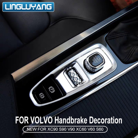 car accessories for Volvo 2022 xc60 modified stall handbrake decorative sound adjustment panel stickers s90 xc90 v90cc v60 s60 ► Photo 1/5