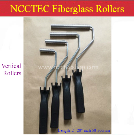 [Vertical stripes] Length 2''-20'' inch 50-500mm Fiberglass laminating aluminum Roller Diameter 8-50mm | resin bubble GRP work ► Photo 1/3