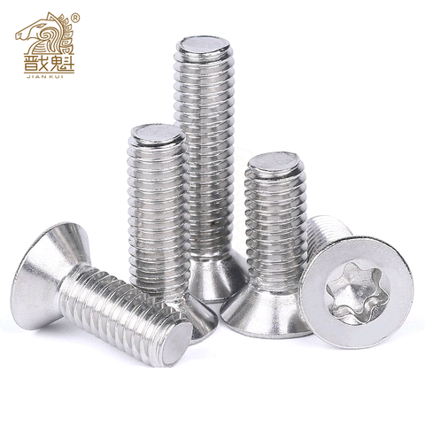 10/50pcs M1.6 M2 M2.5 M3 M4 M5 M6 M8 304 A2-70 stainless steel GB2673 Six-Lobe Torx Flat Countersunk Head Screw Six Lobe Bolt ► Photo 1/5