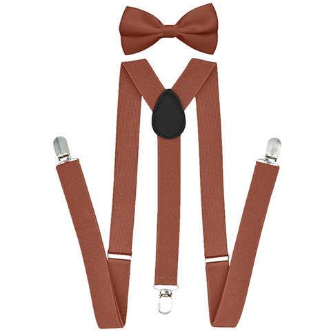 Suspenders Men Bowtie Set Boys Women Adults Suspender Adjustable Elastic Bow Tie Pants Clip Braces Belt Straps Suspender WY ► Photo 1/6