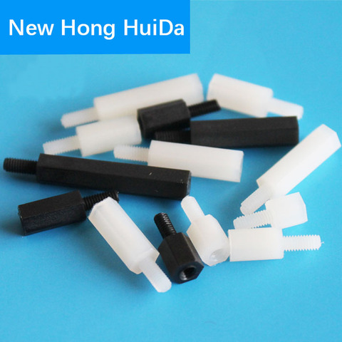 M2 M2.5 M3 M4 Black White Hex Nylon Standoff Male Female Plastic Mount Hexagon Thread PCB Motherboard Spacer Pillar Board ► Photo 1/6