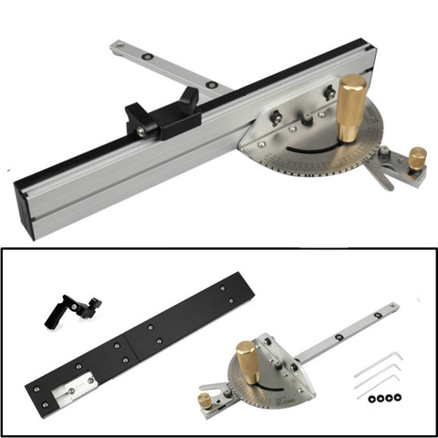 450mm Miter Gauge Aluminium Profile Fence W/ Track Stop Table Saw/Router Miter Gauge Sawing Assembly Ruler for Woodworking Tools ► Photo 1/6