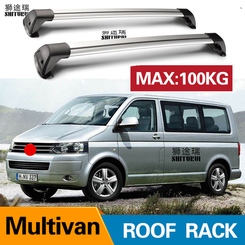 2 Pcs for VOLKSWAGEN California Transporter Shuttle T5 T6 VAN  Roof Bar Car Special Aluminum Alloy Belt Lock Led Shooting ► Photo 1/1