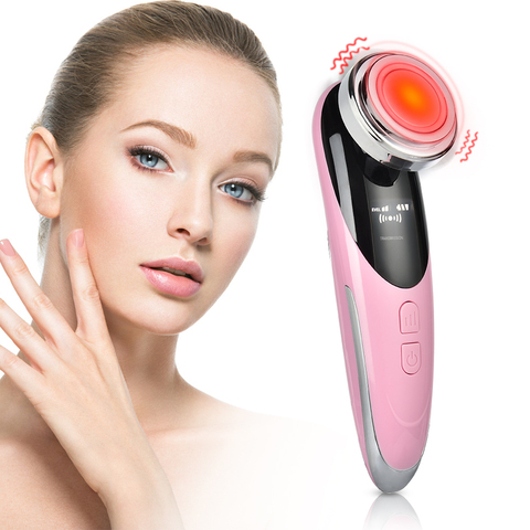 7in1RF&EMS Radio Mesotherapy Electroporation rf lifting Beauty LED Photon Face Skin Rejuvenation Remover Wrinkle Radio Frequency ► Photo 1/6