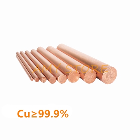 T2 Red Copper Rod Diameter   1/2/2.5/3/3.5/4/5/6/7/8/10/12/14/15/16/18/20/25/30/32/35/40-55mm Round Stick Bar   200mm 250mm Leng ► Photo 1/1