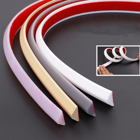 Custom Self-adhesive Bathroom Water Stop Strip Floor Water Retaining Bar Sills 30x12mm Silicone White Blue Pink Gray Transparent ► Photo 1/6