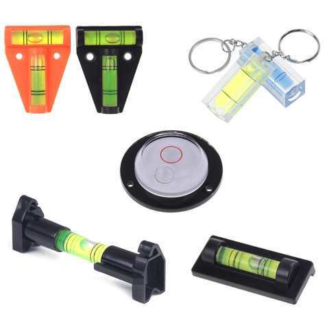 Mini Spirit Level Measurement Instrument T-type Round Square Spirit Level Bubble 9 Styles With Keychain ► Photo 1/6