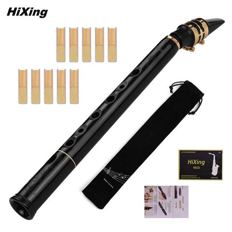 HiXing C Key Mini Pocket Saxophone Sax ABS Material with Mouthpieces 10pcs Reeds Carrying Bag Woodwind Instrument ► Photo 1/6
