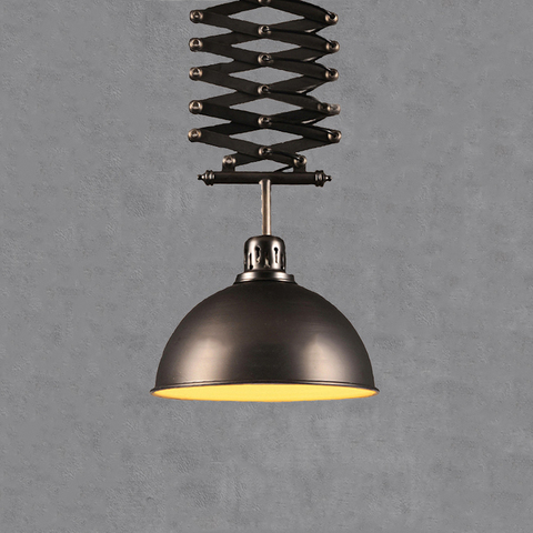 retro loft pendant lamps iron black lifting chandelier adjustable lighting fro home deco industrial restaurant living room light ► Photo 1/6