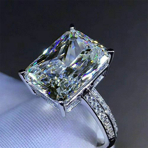 Huitan New Fashion Big Square Crystal Stone Women Wedding Bridal Ring Luxury Engagement Party Anniversary Best Gift Large Rings ► Photo 1/4