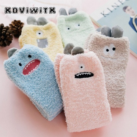 Women's Cotton Thickening Cashmere Lovely socks for women ladie Fluffy girl Breathable Warm Casual short sock female women sox ► Photo 1/6