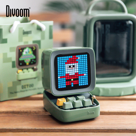 Divoom Ditoo Retro Pixel art Bluetooth Portable Speaker Alarm Clock DIY LED Display Board,Valentine's Gift Home light decoration ► Photo 1/6